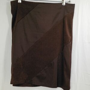 Caren Sport Dark Chocolate Asymmetrical Skirt